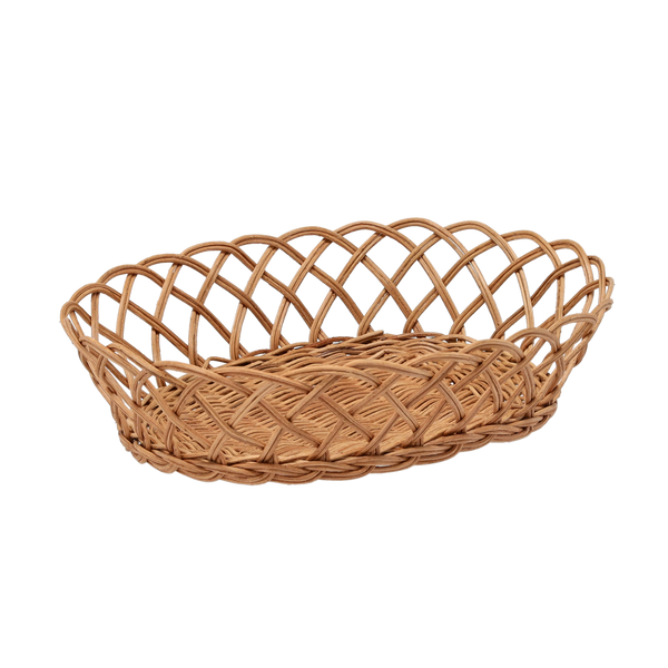 RATTAN BASKET OVAL M 27 x 21 x 7 CM NATURAL
