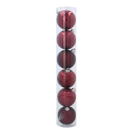 KPL. 6 BOMBEK 6 CM BURGUND/ANTRACIT/SZAMPAŃSKI MIX DE MODELE (TUBĂ) *2990