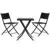 ZESTAW MEBLI BALKONOWYCH SKŁADANYCH (STOLIK + 2 KRZESŁA) ANTRACYT