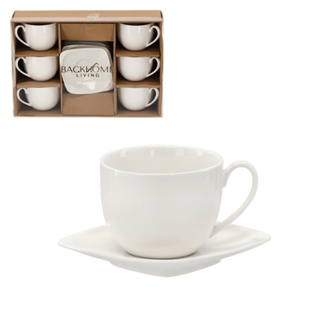 SET OF 6 CUPS WITH SAUCER 250 ML