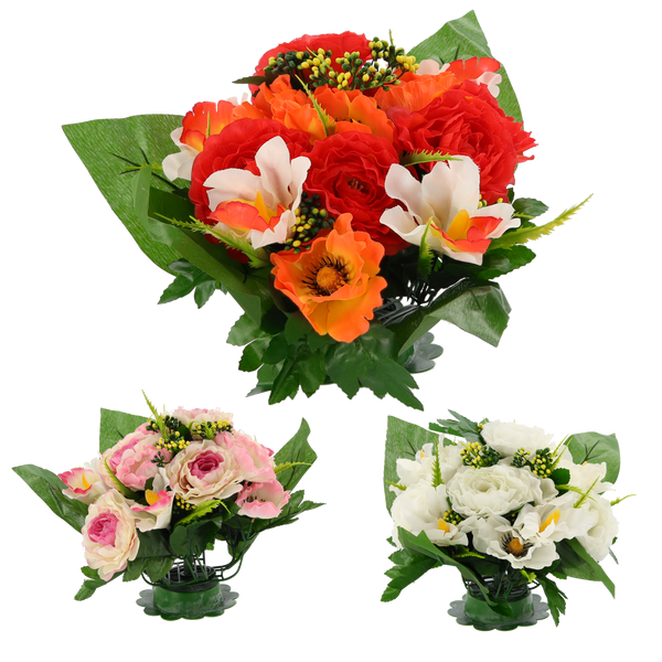 ARTIFICIAL BOUQUET OF FLOWERS PEONY ASSORTED COLOURS