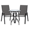 BALCONY FURNITURE SET - 2 CHAIRS + TABLE - GREY *5901