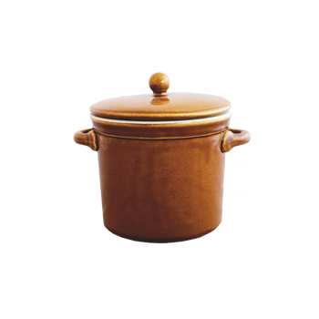 OALĂ CERAMICĂ 1L DE MIERE CU CAPAC *3149