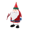 CHRISTMAS DECORATION - METAL SANTA CLAUS 13.5 x 12 x 21 CM