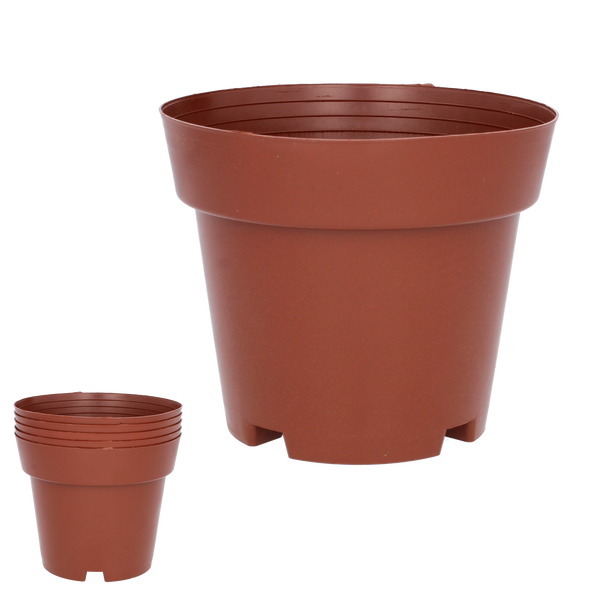 SET OF 5 PP POTS 14.5 x 12 CM
