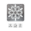 SNOWFLAKE 30 CM NEON LED COLD WHITE + COLD WHITE FLASH IP44