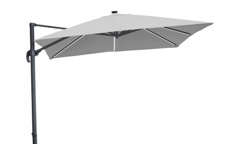 GARDEN UMBRELLA "ROMA" 3 X 4 M GRAY WITH COVER