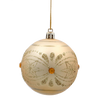 SET OF 6 CHRISTMAS BAUBLES GOLD 8 CM