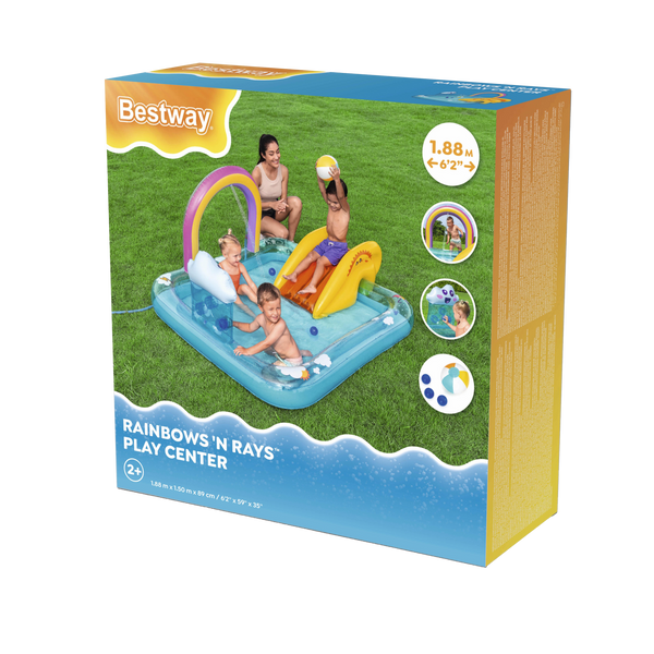 6'2" x 59" x 35"/1.88m x 1.50m x 89cm Rainbows 'N Rays Play Center		