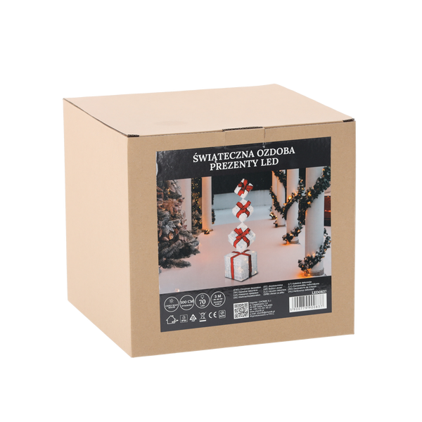 ŚWIĄTECZNA OZDOBA - PREZENTY LED 100 CM 70 L *0837