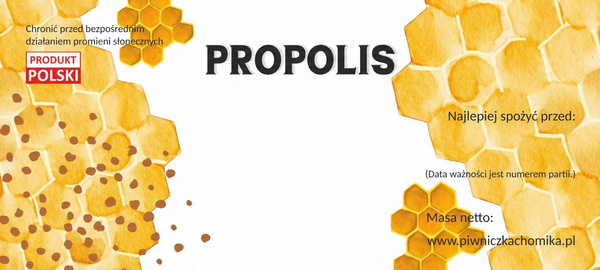 KPL. 100 ETICHETE PROPOLIS 116 x 50 MM *8337