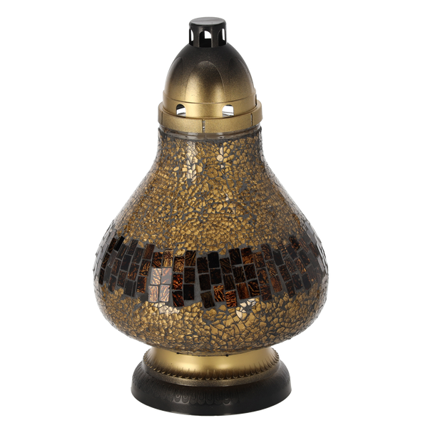 CANDLE 37CM/50H VITRAJ CARAFĂ AURIE PACH=4BUC*0593