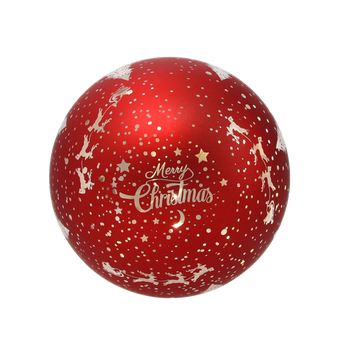 GLASS LED RED SPHERE 10 CM