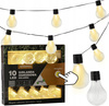 SOLAR GARDEN GARLAND LENGTH 2 + 1.8 M STRIPES 10 LED WARM WHITE