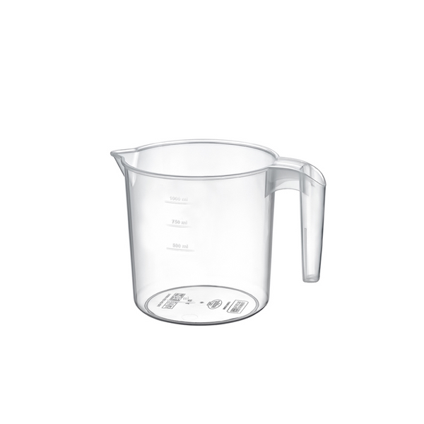 ROUND TRANSPARENT JUG WITH SCALE 1L