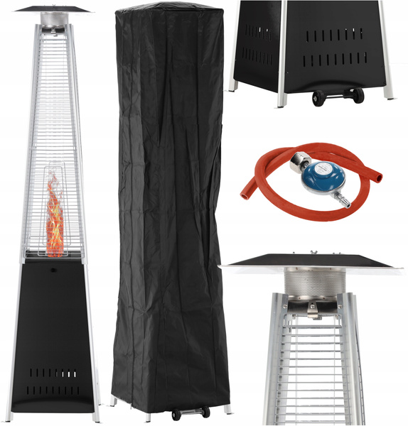 SQUARE POWDER-COATED GAS UMBRELLA 227 CM