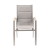 ALUMINUM PADDED TEXTILENE CHAIR 64 x 55 x 91 CM BEIGE