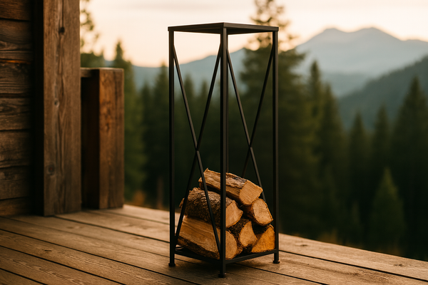 KOVOVÝ STOJAK NA DREVÁ OPAĽOVACÍ 34X34X111CM