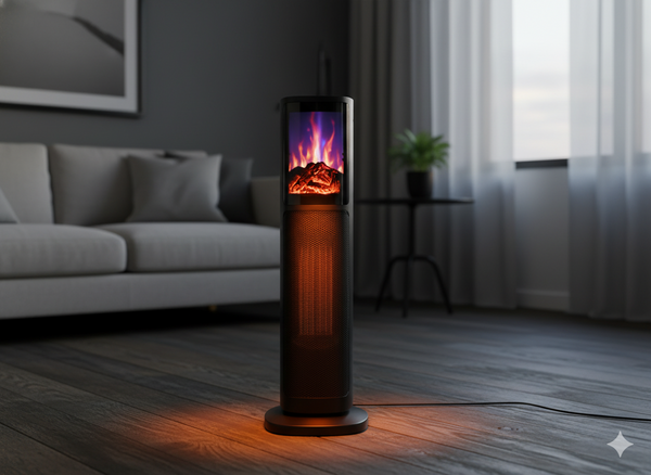 Șemineu electric coloană - 20 x 20 x 64 CM - 2000W *2633