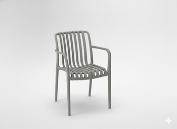 ZÁHRADNÁ STOLIČKA 45,5 x 57 x 45 / 81 CM ŠEDÁ *8663