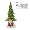FIGURKA BOHOSLUŽEBNÁ – MIKULÁŠ S LED VIANOČNÝM STROMČEKOM 19,5 x 20,5 x 43 CM balenie=1 ks *5159