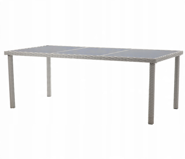 SET DE MOBILIER PENTRU GRĂDINĂ / 8 FOTOLII + MASĂ MARE / GRI *3661