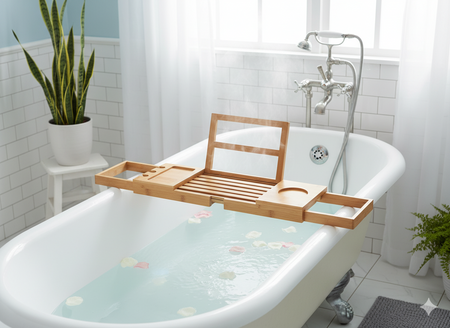 BAMBOO BATHROOM RACK
