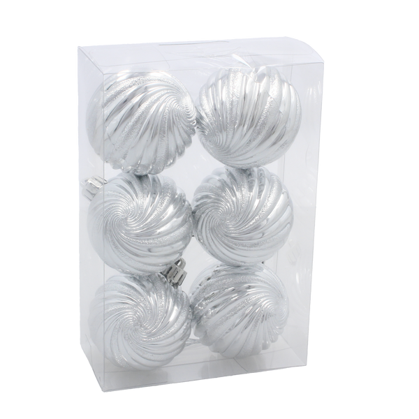 KPL. 6 BOMBEK 6 CM ROȘU / AURII / ARGINTIU *3849