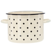 GARNEK EMALIOWANY 4,5 L 20 CM BIAŁY KROPKI *3455