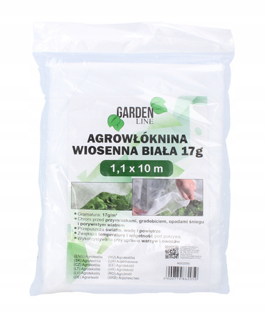 AGROTEXTIL 1.1 x 10 M JARNÍ BÍLÝ 17g *2050