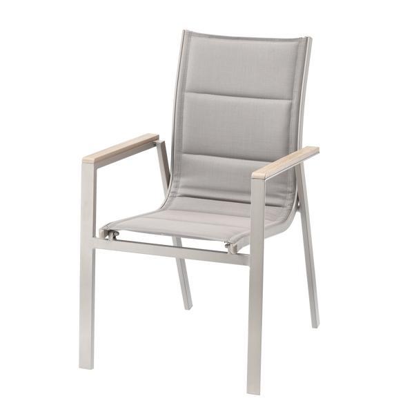 HLINÍKOVÉ ZÁHRADNÉ KRESLO POLYWOOD 64 x 55 x 91 CM BEŽOVÉ *9484