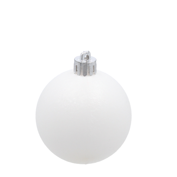 SET OF 16 BAUBLES 6 CM WHITE