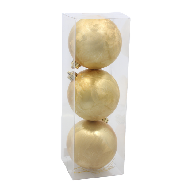 KPL. 3 BOMBEK 8 CM RED / GOLD / SILVER *3870