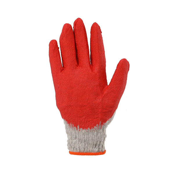 SET DE 10 PERECHI DE MĂNUȘI DE PROTECȚIE "VAMPIRKI" TRICOTATE ROȘII/ALBASTRE ACOPERITE CU LATEX *7017