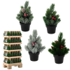 CHRISTMAS TREE 21 CM MIX DESIGNS disp=24pcs pallet=120pcs