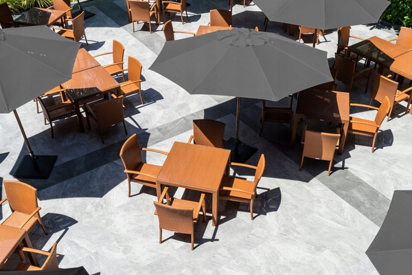 PARASOL OGRODOWY 3 M SZARY Z POKROWCEM