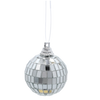 SET OF 6 MIRROR DECO BALLS SILVER 4 CM