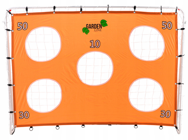 PORȚI DE FOTBAL "CHAMPIONS" CU RETEA ȘI MATA DE ȚINTĂ - 213 x 152 x 75 CM *3401