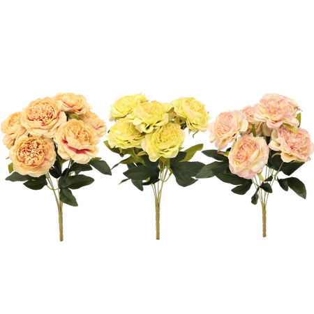 RAMURĂ ARTIFICIALĂ - BUCLE 7 PIVONII 41 CM MIX DE CULORI *4083
