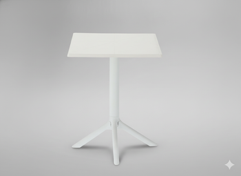 Čtvercový zahradní stůl 60 x 60 x 77,5 CM BÍLÝ *0961