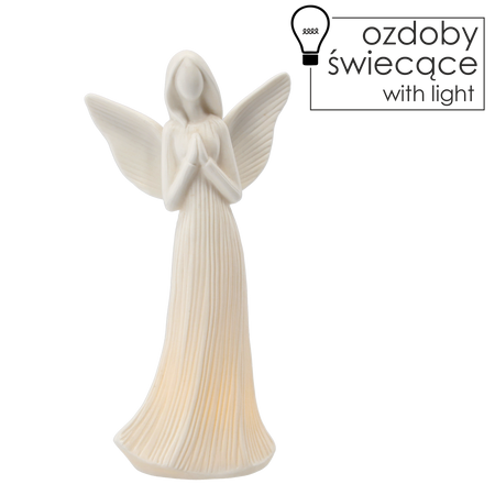 CERAMIC LED ANGEL 23,6 CM