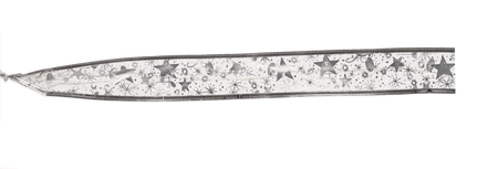 CHRISTMAS RIBBON LED WITH STAR SILVER WARM WHITE
