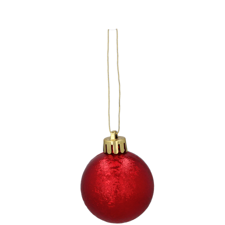 SET OF 47 BAUBLES 4-6 CM RED/GOLD/SILVER MIX DESIGNS