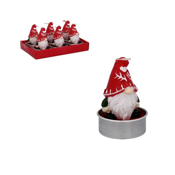 SET OF 6 CANDLES ELEPHANT IN A RED HAT 13.7 X 9 X 6.5 CM