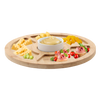 SET PENTRU SERVIRE ANTREURI - TĂVIȚĂ DIN BAMBUS CU 4 COMPARTIMENTE ȘI UMAN PORCELAN 28x4CM *7262