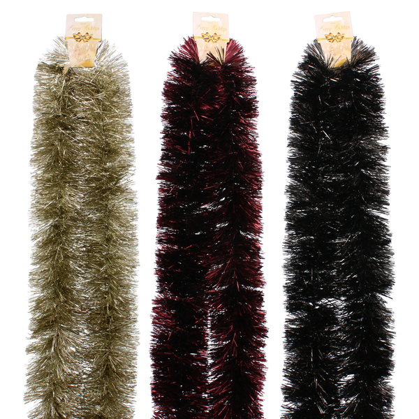 CHRISTMAS TREE CHAIN 2M BURGUNDY/ANTHRACITE/CHAMPAGNE