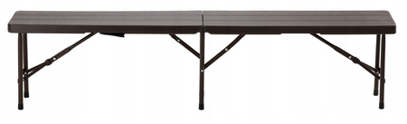 FOLDING CAMPING BENCH 180 X 25 X 43 CM BROWN