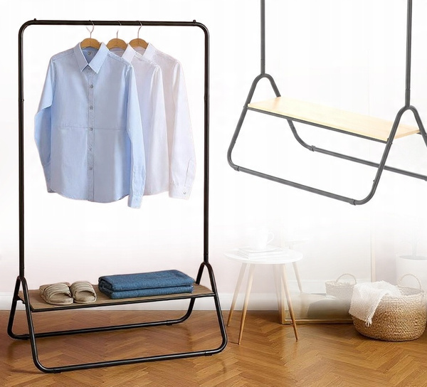 WIESZAK STOJĄCY Z 1 PÓŁKĄ 80 x 44,5 x 146 CM *1180