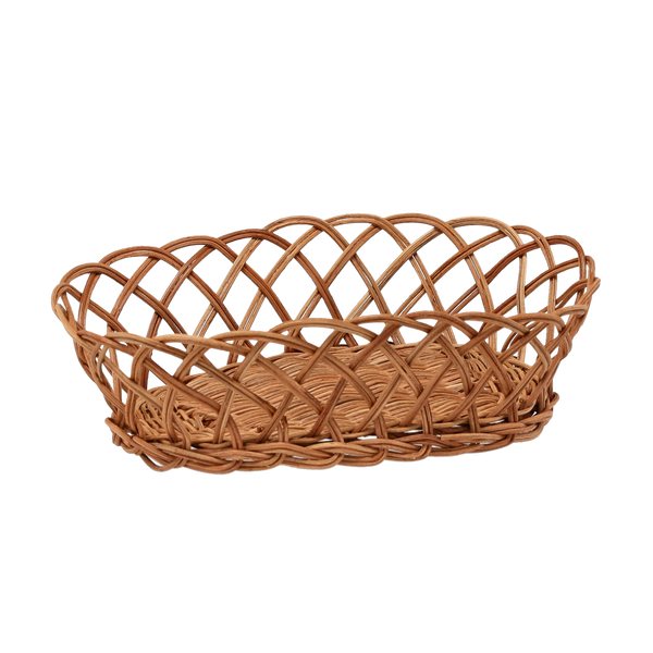 RATTAN BASKET OVAL S 23 x 17 x 6 CM NATURAL