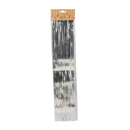 OZDOBA CHOINKOWA - BŁYSZCZĄCA LAMETA 51CM CZERWONY/ZŁOTY/SREBRNY opak=144szt *7948